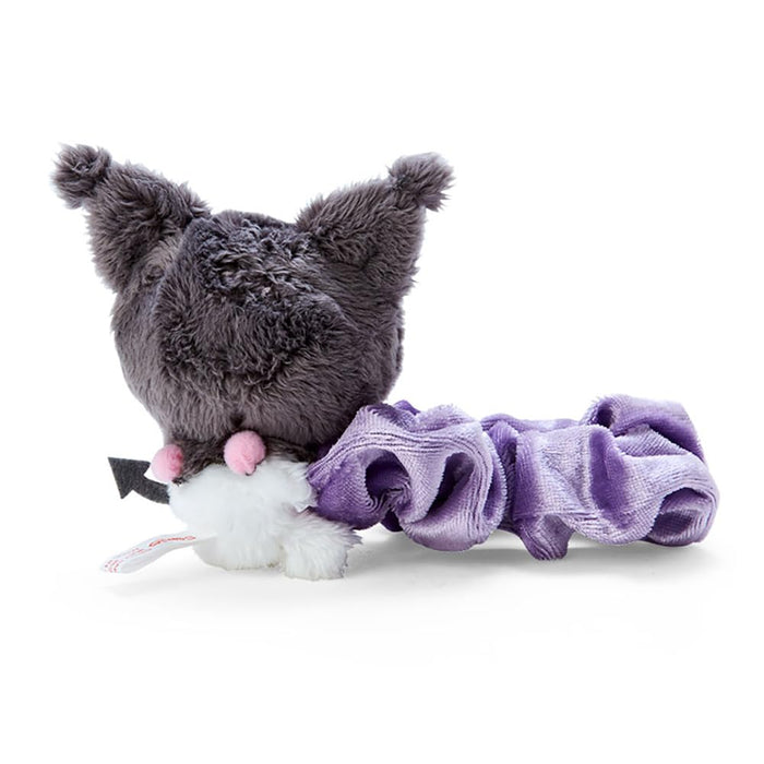 Sanrio Kuromi Hug Scrunchie Schwarzes und rosa elastisches Haargummi aus Plüsch