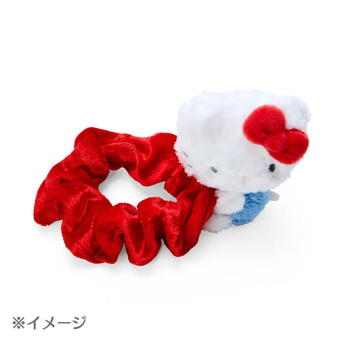 Sanrio Kuromi Hug Scrunchie Schwarzes und rosa elastisches Haargummi aus Plüsch