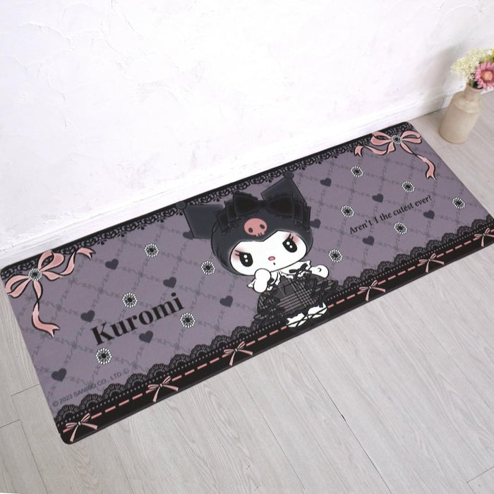 Sanrio Kuromi Kitchen Mat 45x120cm PVC Water-Repellent Easy Clean Mat