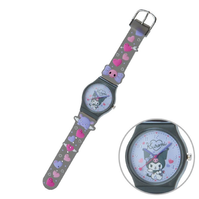 Montre en caoutchouc Sanrio Kuromi 20,5 x 3,3 x 0,9 cm Motif personnage