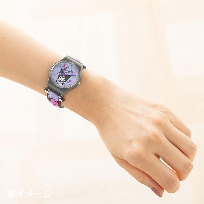 Montre en caoutchouc Sanrio Kuromi 20,5 x 3,3 x 0,9 cm Motif personnage