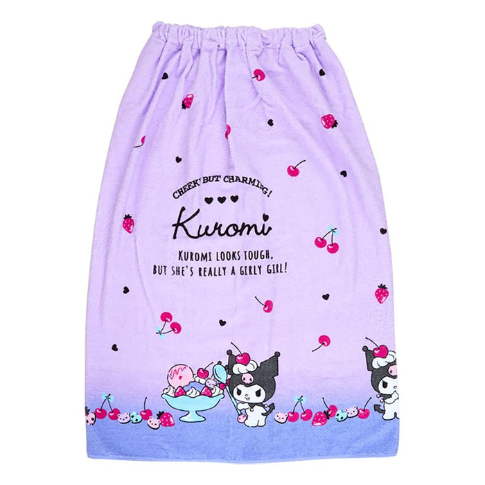 Serviette de bain Sanrio Kuromi 80 cm - Motif personnage mignon 80 x 120 cm