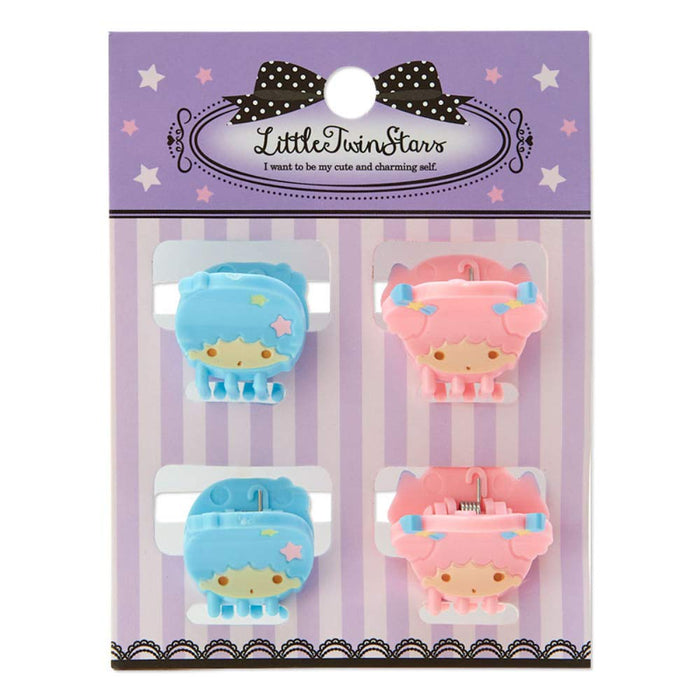 Sanrio Little Twin Stars Mini Hair Clip 2 x 2.5 x 2 cm ABS Resin