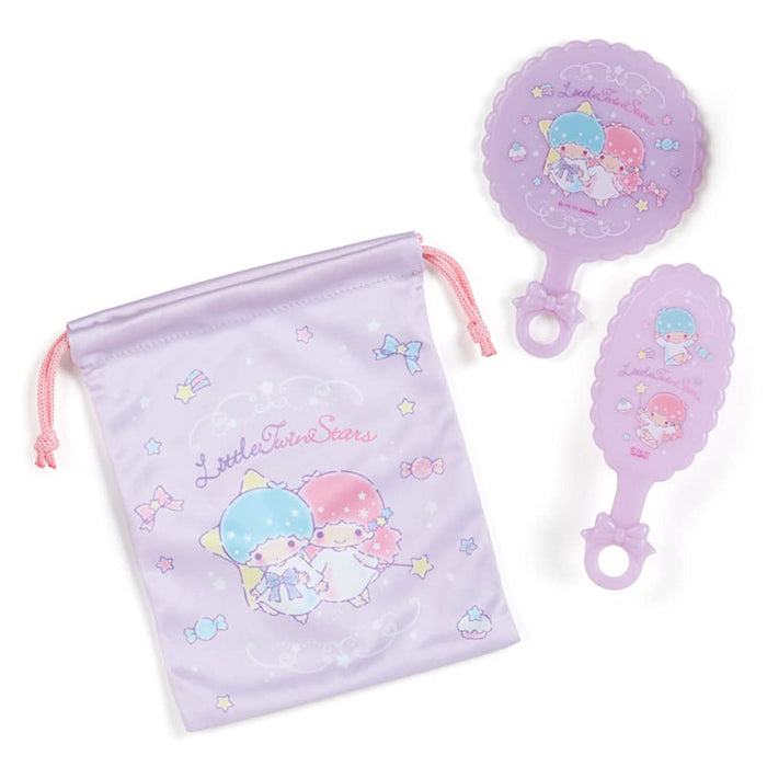 Ensemble miroir et brosse Sanrio Little Twin Stars au design mignon