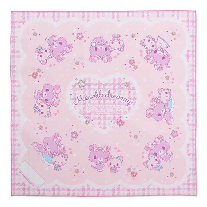 Lot de 3 serviettes à déjeuner Sanrio Mewkledreamy 43 x 43 cm 100 % coton Espace pour le nom inclus