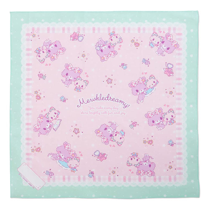 Lot de 3 serviettes à déjeuner Sanrio Mewkledreamy 43 x 43 cm 100 % coton Espace pour le nom inclus