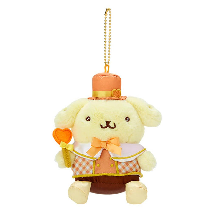 Sanrio Pompompurin Mascot Holder Beige 12x7x14 cm Adorable Plush Organizer