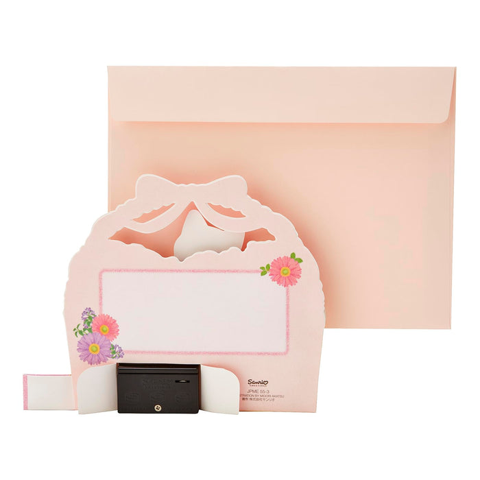 Sanrio Melody Cat in Flower Basket Birthday Music Box Card - Overseas Shipping