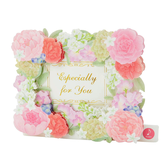 Sanrio Melody Message Card: Flower Frame Music Box with Overseas Shipping