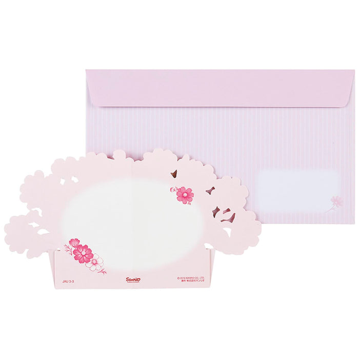 Carte de message en bois avec motif Cosmos d'automne de Sanrio - Expédition à l'étranger disponible