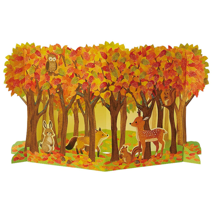 Sanrio Autumn Forest Animal Greeting Card with Message - Overseas Shipping