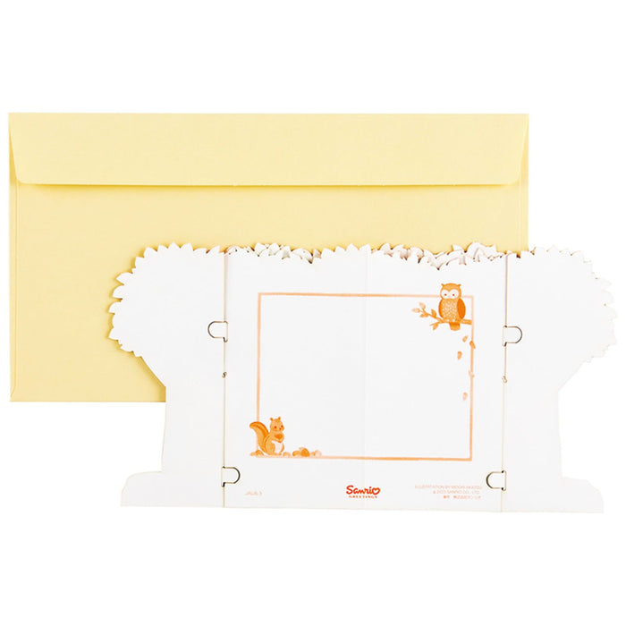 Sanrio Autumn Forest Animal Greeting Card with Message - Overseas Shipping