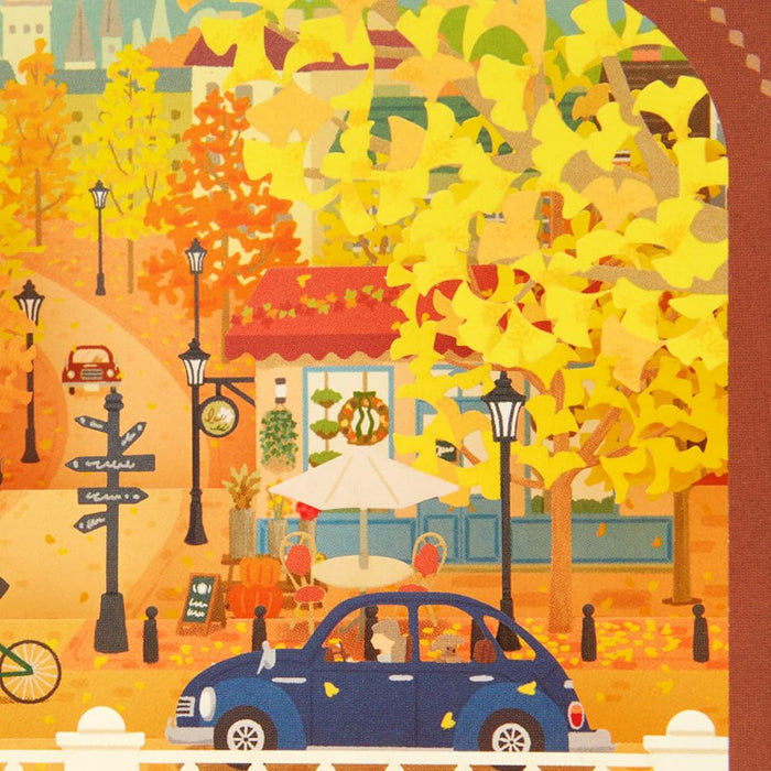 Sanrio Autumn Ginkgo Tree Town Greeting Card 12-4 844276