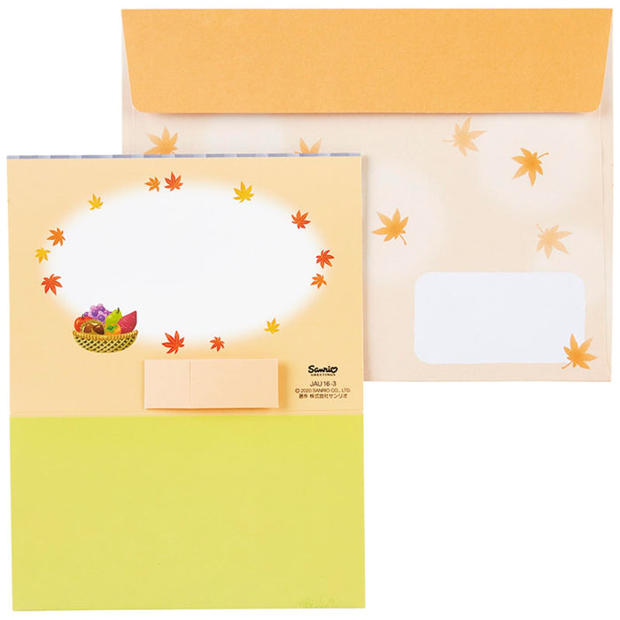 Sanrio Autumn Leaves Shiba Inu Greeting Card – Overseas Shipping Available