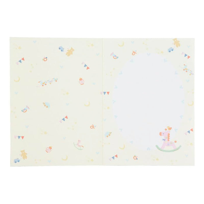 Coffret cadeau Sanrio Baby : bavoir en ruban et carte de vœux, expédiés à l'étranger Bc251-4