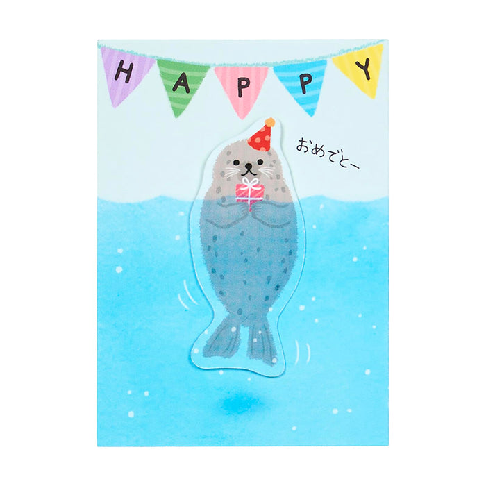 Sanrio Birthday Celebration Mini Message Card with Floating Seal Bd286-5