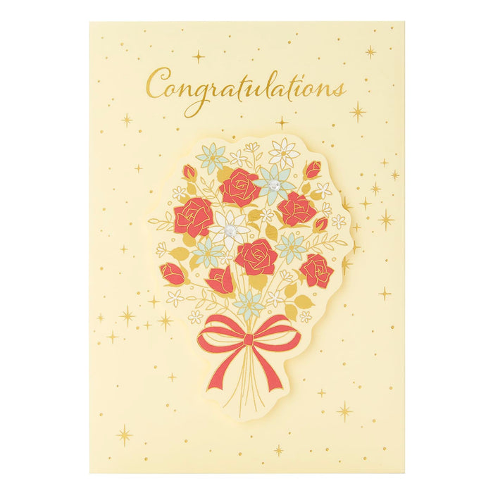 Sanrio Rose Bouquet Greeting Card with Celebration Message Card Overseas Shipping