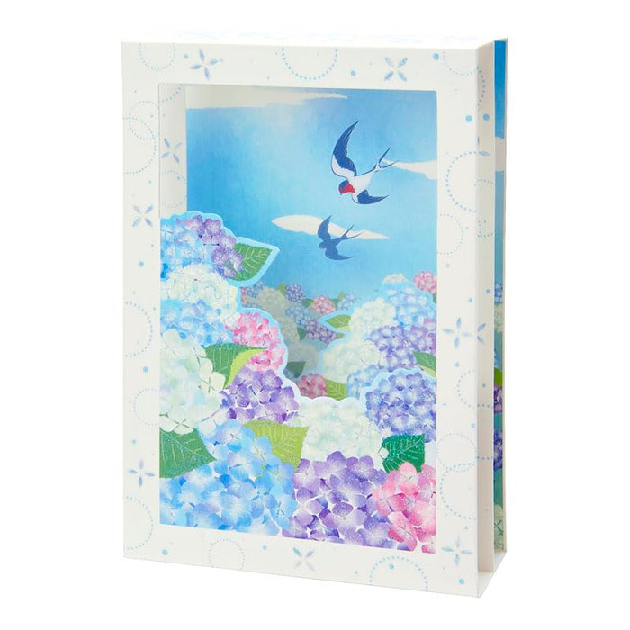 Carte de vœux avec message d'hortensia Swallow de début d'été de Sanrio - Expédition internationale