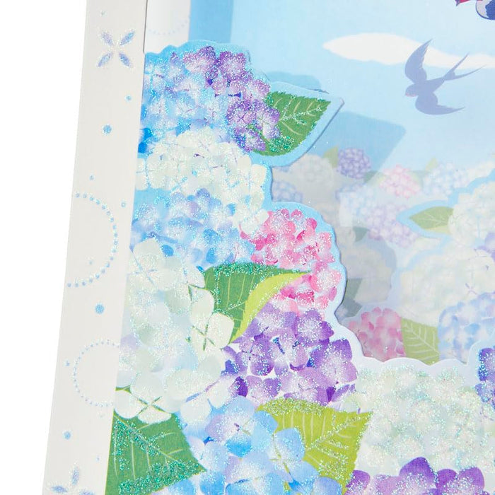 Sanrio Early Summer Swallow Hydrangea Message Greeting Card - Intl Shipping