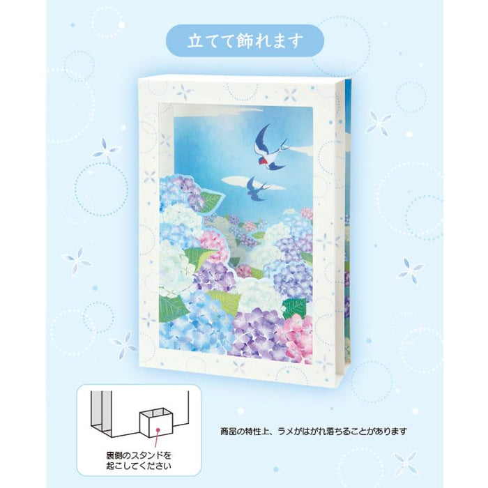 Carte de vœux avec message d'hortensia Swallow de début d'été de Sanrio - Expédition internationale