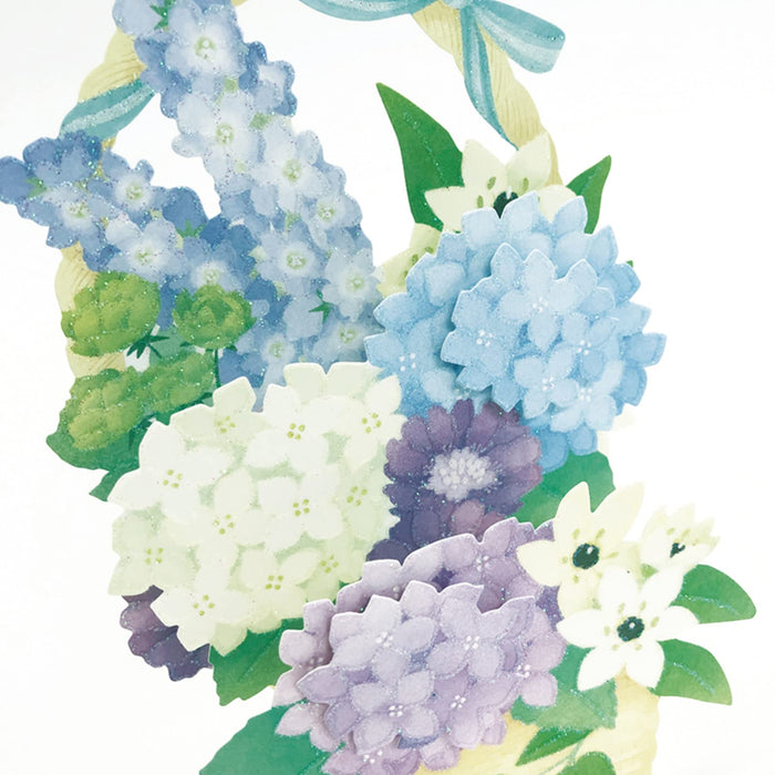 Sanrio Message Card Early Summer Hydrangea Basket Greeting Card Available Worldwide