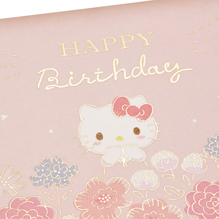 Sanrio Hello Kitty Greeting Card Flower Basket Design Overseas Shipping Available