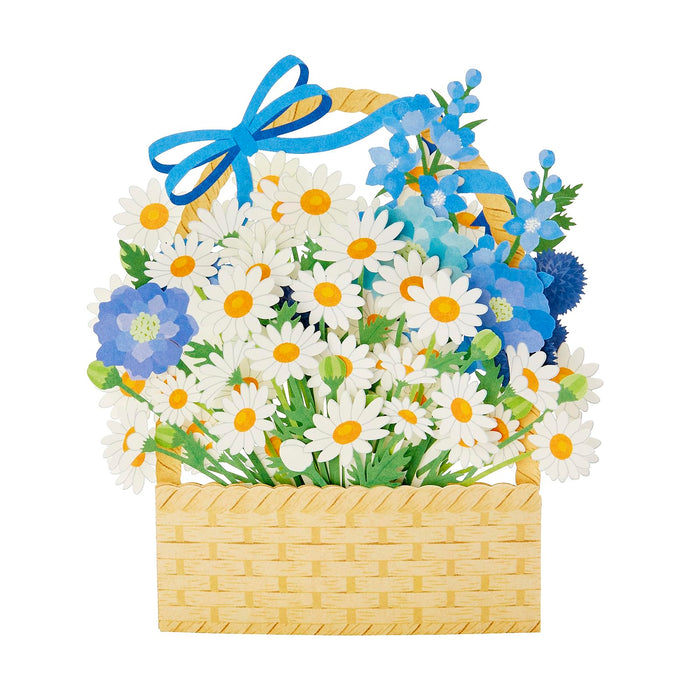 Sanrio Blue Flower Basket Laser Cut Greeting Card - Overseas Shipping Available