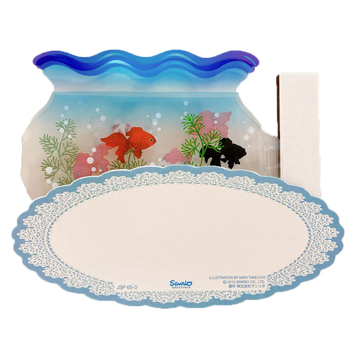 Carte de vœux Sanrio Summer Goldfish Bowl avec thermomètre | Expédition à l'étranger