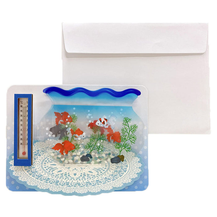 Carte de vœux Sanrio Summer Goldfish Bowl avec thermomètre | Expédition à l'étranger