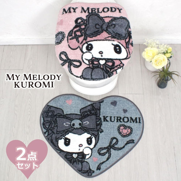 Sanrio Midnight Melody Kuromi My Melody Toilet Cover & Mat 2-Piece Set