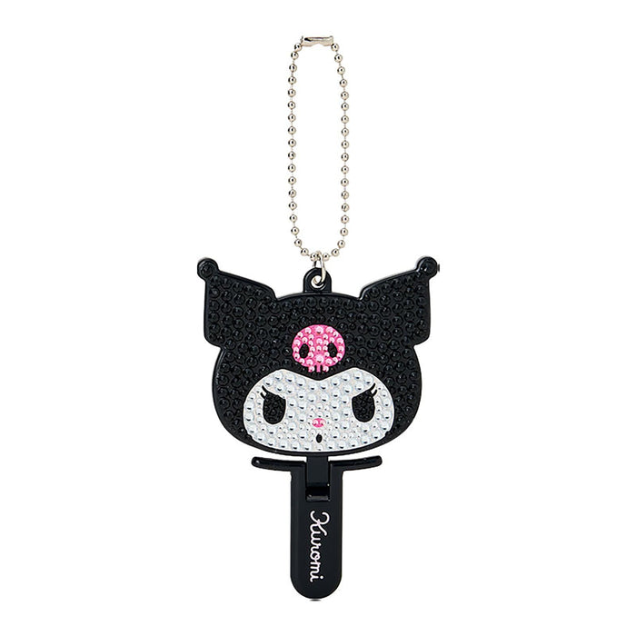 Sanrio Kuromi Mini Mirror Charm Keychain - ABS Resin & Steel