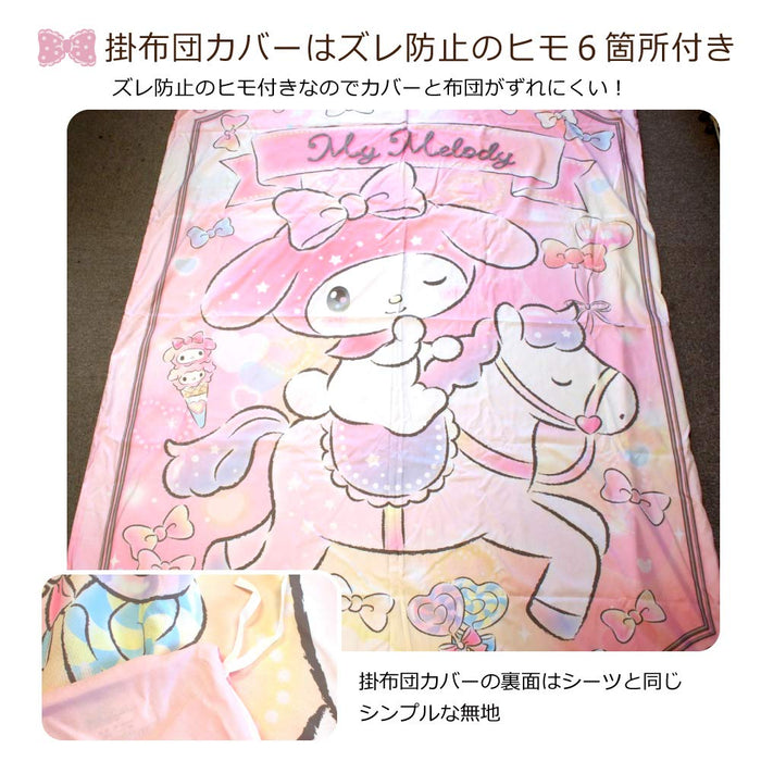 Sanrio My Melody 3-teiliges Bettbezug-Set, Einzelgröße