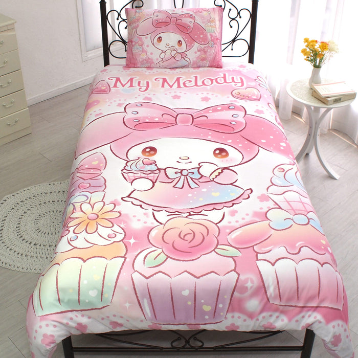 Ensemble de housse de couette 3 pièces Sanrio My Melody Ensemble de literie pour lit simple