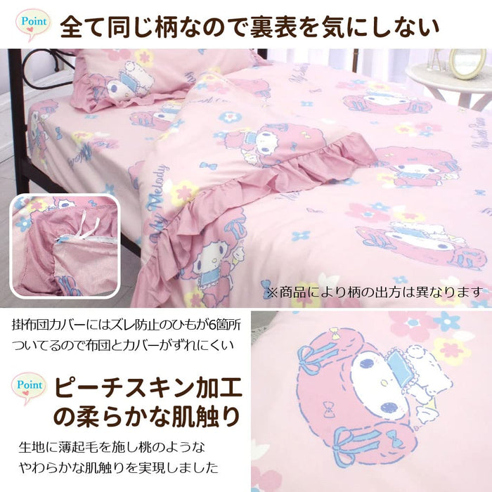 Sanrio My Melody My Sweet Piano Bettbezug-Set, 3-teilig, Einzelbettlaken