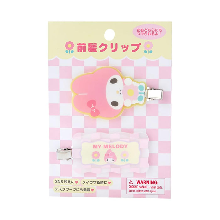 Sanrio My Melody Pastel Checker Hair Clip 5.8 x 7.7 cm