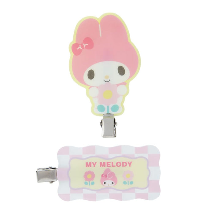 Sanrio My Melody Pastel Checker Hair Clip 5.8 x 7.7 cm