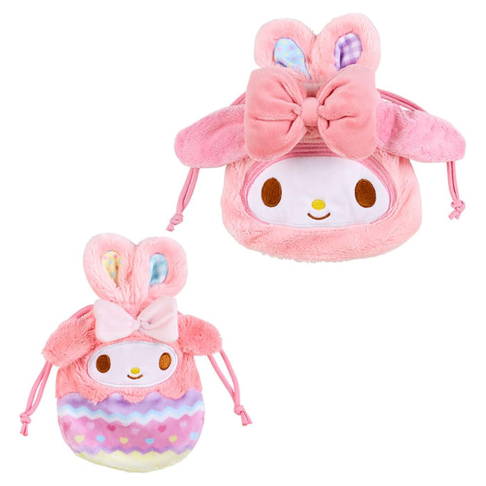 Sanrio My Melody Drawstring Bag Set of 2 - Easter Rabbit Theme 23x23x3cm