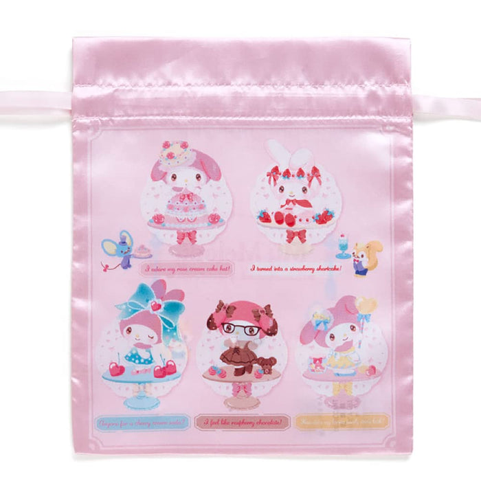 Sanrio My Melody Drawstring Bag Set Sweet Lookbook 428400 Durable Stylish