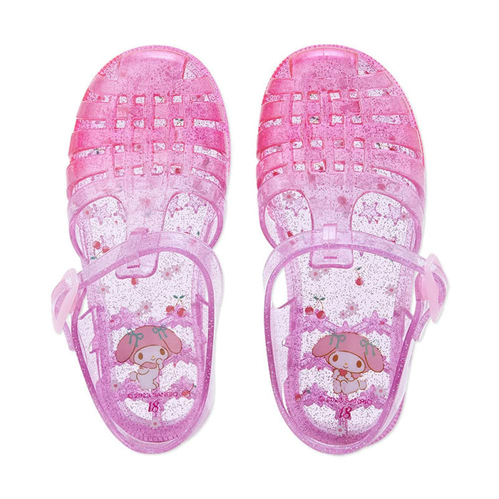 Transparente Sandalen „My Melody“ von Sanrio für Kinder, 17 cm, bequemes und stylisches Schuhwerk