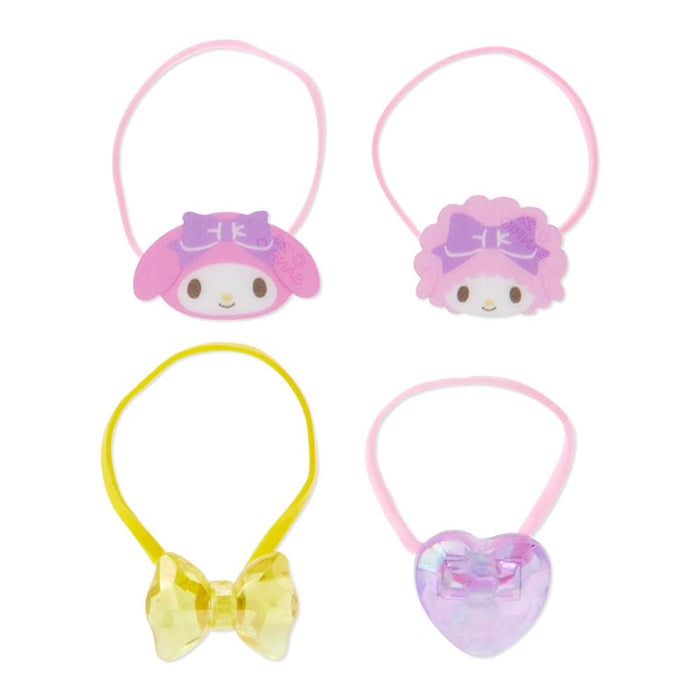 Lot de 4 mini élastiques à cheveux Sanrio My Melody pour enfants 933023