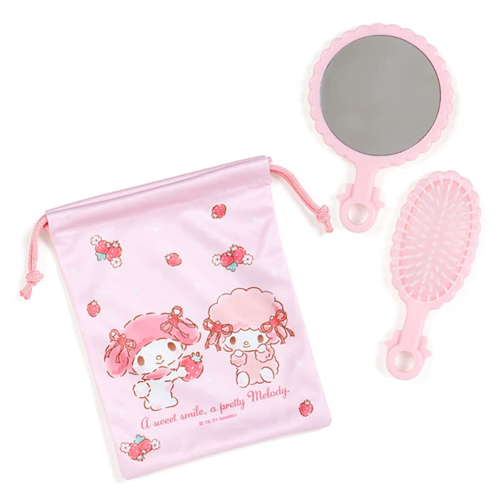 Sanrio My Melody Mirror And Brush Set 870161 Perfect For Daily Use