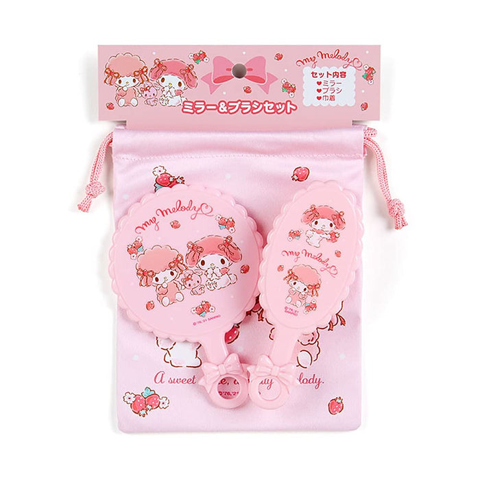 Sanrio My Melody Mirror And Brush Set 870161 Perfect For Daily Use