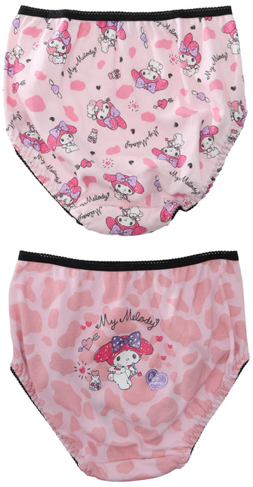 Sanrio My Melody Mädchen-Shorts und Unterwäsche-Set aus 100 % Baumwolle, Tiermuster, 2er-Pack