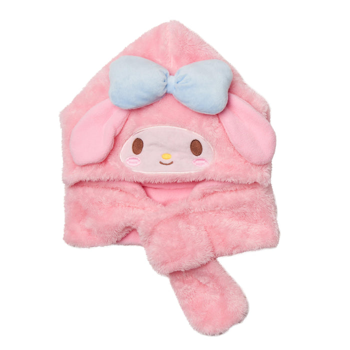 Cache-cou à capuche à motifs My Melody de Sanrio pour enfants