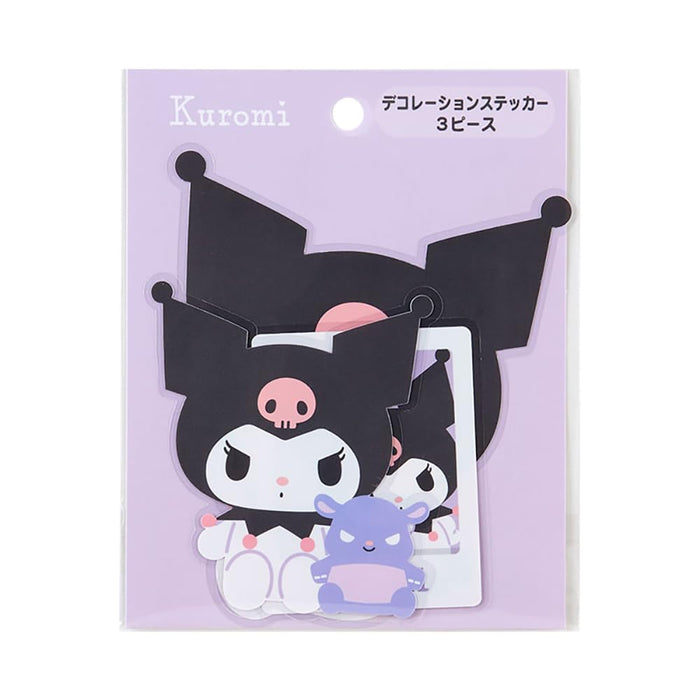 Ensemble d'autocollants Sanrio Kuromi - Décoration de personnage 11,5 x 10 cm