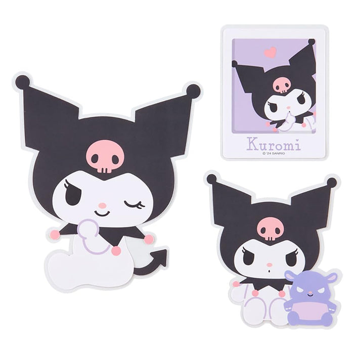 Ensemble d'autocollants Sanrio Kuromi - Décoration de personnage 11,5 x 10 cm