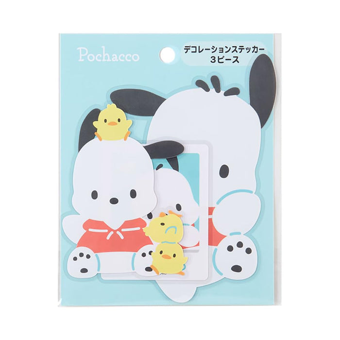 Ensemble d'autocollants Sanrio Pochacco 11,5 x 10 cm - Décoration de personnage mignon