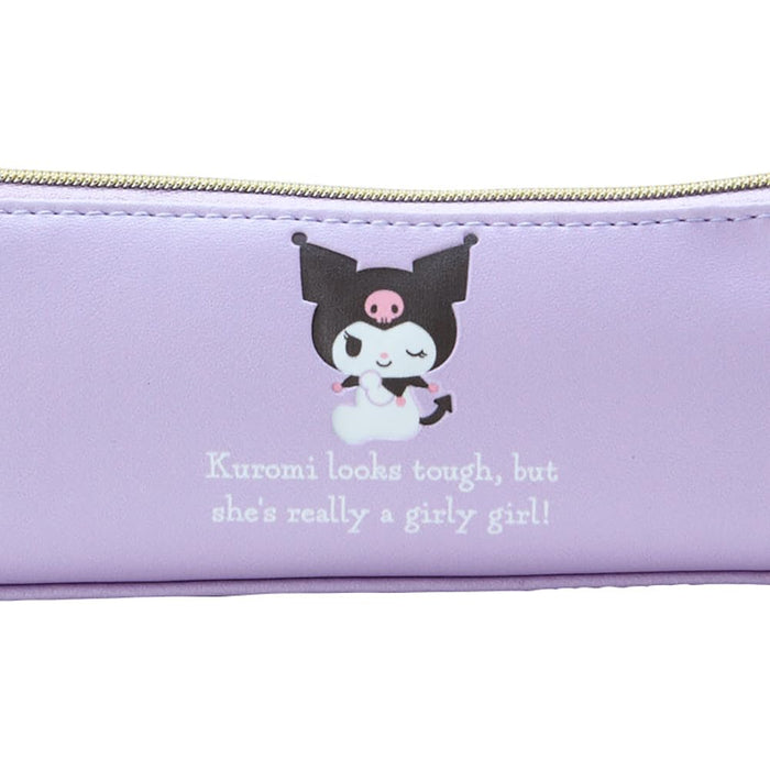 Étui à stylos fin Sanrio Kuromi 5x19x4,5 cm - Motif personnage mignon