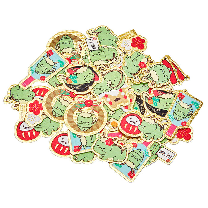 Sanrio New Year's Cards and Stickers Set - Tatsu & Accessories Flake Stickers