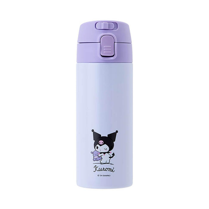 Sanrio Kuromi Edelstahlflasche 370 ml, One-Touch-Design